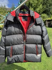 Philipp Plein Jacke Gr. XXL Schwarz Rot mit Patch Nylon Polyester  NEU