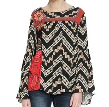 DESIGUAL Damen Bluse Longahirt