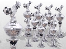 Grosse Fussball Pokale 3D Figur mit Gravur günstig kaufen Pokale Black Silver