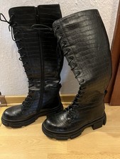Stiefel Schwarz, Kroko, Optik