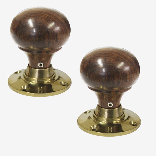 Brown wood polished - , brass