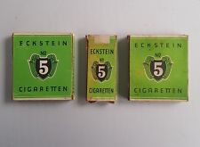 3 Pappschachteln Eckstein No5 Cigaretten 3er 6er leer Halpaus Dresden Orient alt
