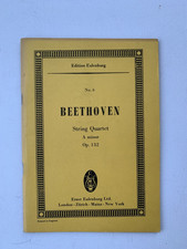 Noten . Beethoven.  Opus 132. String Quartet. A minor.  Taschenpartitur.