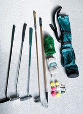 Golfset, 3 Putter , Tragetasche, Driver , Ballretter, Golfbälle Golftasche