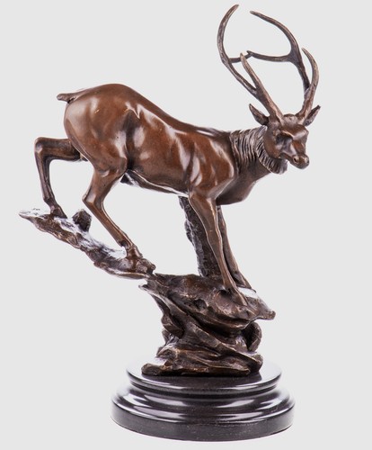 Bronzefigur hirsch deer bronze - bronzefigur,