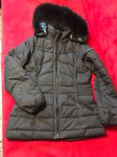 DAUNENjacke KAPUZE Echtpelz FRIEDA & FREDDIES  70% Daunen leicht grau 36 evtl 34