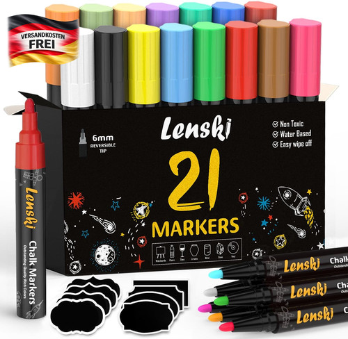 Kreidemarker set für fenster - set,