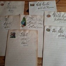 briefpapier vintage Handgeschrieben Oblaten