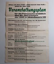 DDR Plakat Festwoche 20 Jahre
