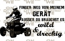 Aufkleber "wild und dreckig"