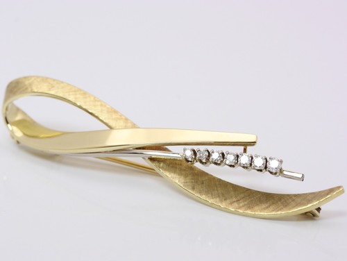 Brosche 14 kt 14k - brosche,