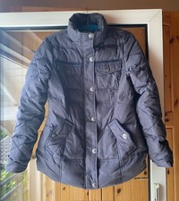 TOM TAILOR warme Stepp Jacke mit Daunen hoch schließbar, Gr. S, Farbe Grau