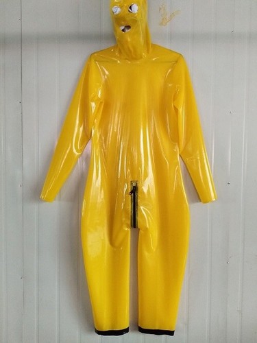 100 latex gummi catsuit gelb - 100%,