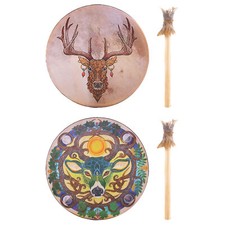 Schamanen-Trommel-Klangheilungswerkzeug, Musiktrommeln mit Hirsch für Familienf