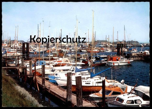 ältere postkarte borkum hafen - borkum,