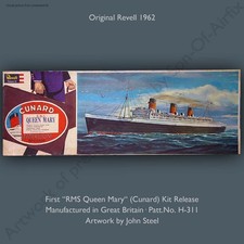 Revell 1962: First "RMS Queen Mary" Kit Issue · Complete/Good Box