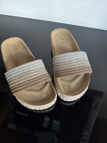 Pantoletten schlappen glitzer - pantoletten,