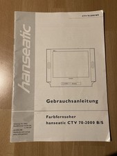 Hanseatic CTV 70-2000 B/S Anleitung - Manual für Röhrenfernseher