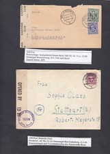 AM-Post, 4 Zensurbriefe 1x Auslandsbrief, Zensurstellen: Bonn, Esslingen,  1946