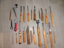 25 Teile Schnitzmesser Schnitzwerkzeug Holzmeißel Schnitzeisen z.B. DASTRA ULMIA