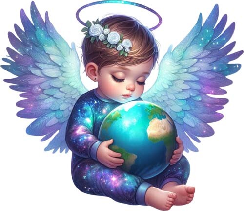 Blumen engel baby - engel,