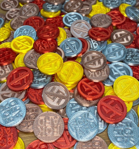 100x einkaufswagenchip fck afd - 100x,