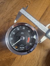 Smith Drehzahlmesser Oldtimer 100mm 6 Zylinder Negative Masse Mini Scimitar