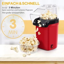 1200W Heißluft Popcornmaschine fettfrei Retro Popcorn Maker Kino Popcornautomat