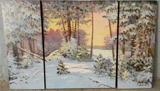 Poster Bild 3 Paneele Holzdruck Kunstdruck Wandbild