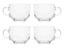 4er Set Teegläser Kaffeetassen Klarglas Zuhause Büro Arbeit 425ml Glaswaren