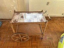 Servierwagen Beistellwagen Vintage braunes Holz