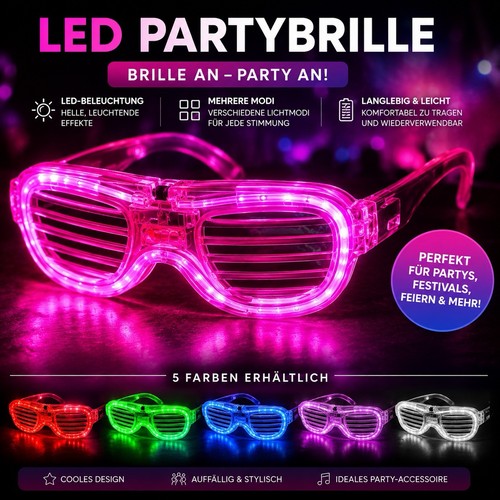 Led partybrille farben - led,