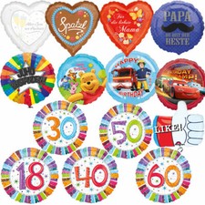 FOLIENBALLONS - Folienballon Luftballon Deko Kinder Geburtstag Party +/- Helium 