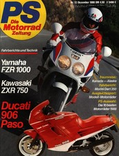 Zeitschrift PS Motorrad #12 von 1988 Yamaha FZR 1000 Kawasaki ZXR Ducati 906 Pas