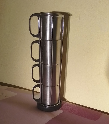 Edelstahl kaffeebecher - 4x, edelstahl-kaffeebecher