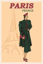 Paris France eiffel tower 1930