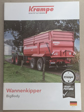 KRAMPE Big Body Wannenkipper Muldenkipper Kipper Prospekt Traktor Schlepper