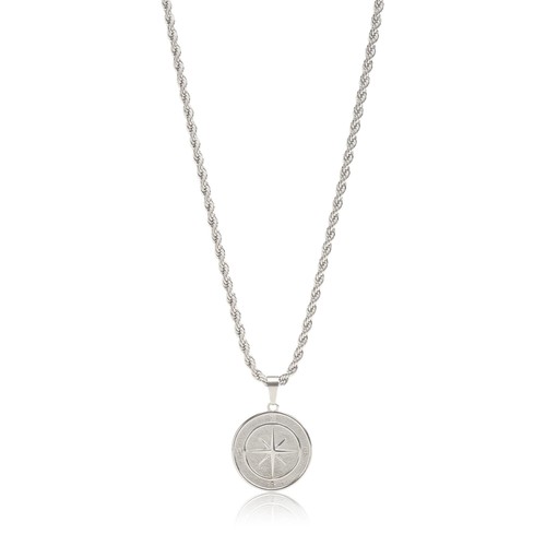 Silber kompass herren - silber,