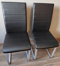 2er Set Esszimmerstühle Freischwinger hohe Lehne (TecTake)