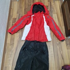 Ski Kleidung SET Kinder Gebraucht Größe 134/140 unisex Rot Weiß Schwarz