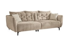 Bigsofa Megasofa XXL-Couch mit Kissen Beige Chenille 251 x 110 cm