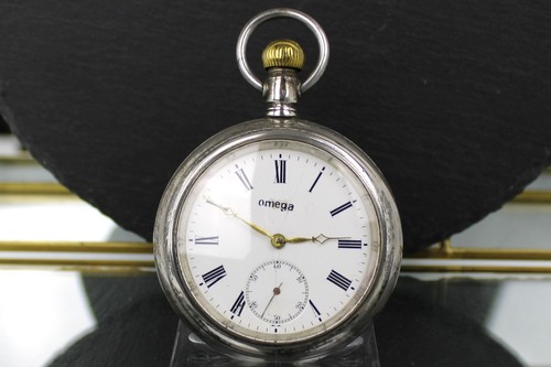 Omega silbertaschenuhr - omega,