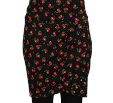 Blutsgeschwister Sommer Rock Wickeloptik Kirschen Jersey Dehnbund Gr. S-36