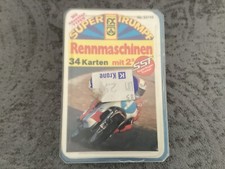 quartett Spielkarten Kartenspiel Rennmaschinen F.x.Schmid 53110 Motorräder 1977