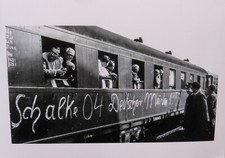 Schalke Deutscher Meister 1958 Foto 18x10 cm Fußball Sonderzug GE Triumph FPF18