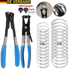 24x 20-120mm Schellen Achsmanschetten Klemmschelle + 2x Schlauchklemmenzange Set