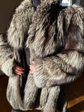 Pelz Jacke Silberfuchs silver