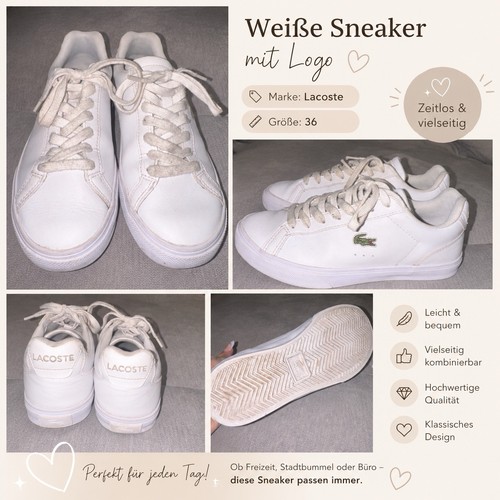 Lacoste weiße sneakers - lacoste,