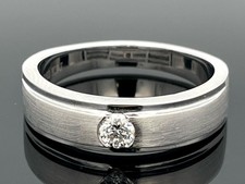 RING GR.18 (CA. 57) AUS 950/- PLATIN MIT BRILLANTEN LR (CA. 0,18CT.) SCHMUCKJAGD