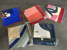 5x Grés de Paris Seidentuch Fine Vintage Seiden Motiv Carre 80er NOS #425